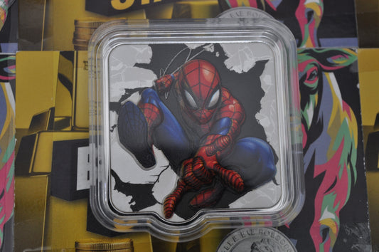Marvel – Smash Series – Spider-Man “THWIP!” | 2oz .999 Fine Silver Collectible Coin | Limited Edition