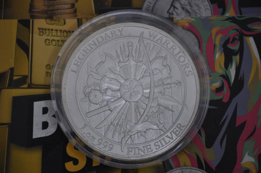 1oz Legendary Warriors: Leonidas Silver Coin | .999 Fine Silver | Warrior Series | Limited Collectible