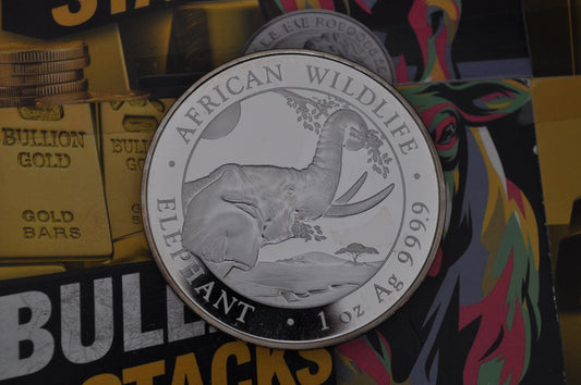 Somalia 2023 – African Wildlife Elephant  1 oz Silver Coin | .9999 Fine Silver