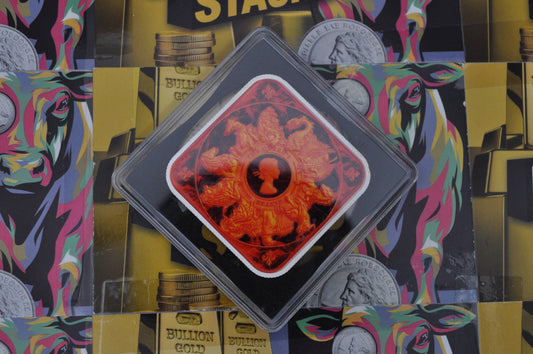 1oz Silver Queen’s Beasts Completer – Flame Edition | Limited Mintage 200 | Royal Mint