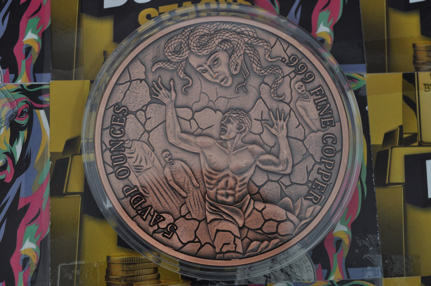 5 oz Copper Medusa Round | High-Detail Mythological Series | .999 Copper | In Capsule
