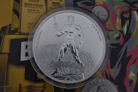 2023 1oz Silver Aquaman Coin | Samoa | DC Comics Collectible | .999 Fine Silver