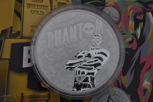 2022 1oz Silver The Phantom Coin | Tuvalu | Perth Mint | .9999 Fine Silver