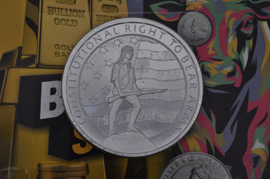 1oz Silver Round – Constitutional Right to Bear Arms | .999 Fine Silver | Second Amendment Design