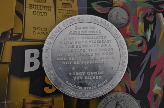 1oz Silver Round – Constitutional Right to Bear Arms | .999 Fine Silver | Second Amendment Design