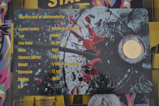 2026 Republic of Liberia Spartan 1/1000 oz Gold Coin