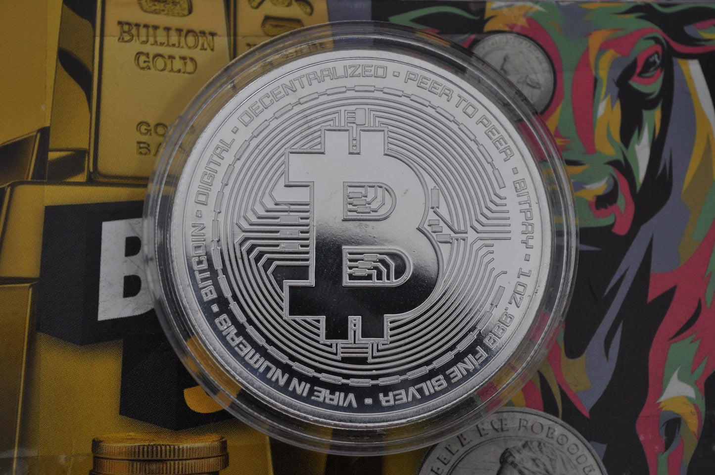 1oz Silver Bitcoin Round | .999 Fine Silver | Collectible Bullion Coin