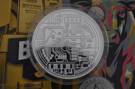 1oz Silver Bitcoin Round | .999 Fine Silver | Collectible Bullion Coin
