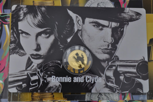 Niue 1/1000th oz Gold Coin – Bonnie & Clyde | .9999 Fine Gold | Limited Mintage of 9,999