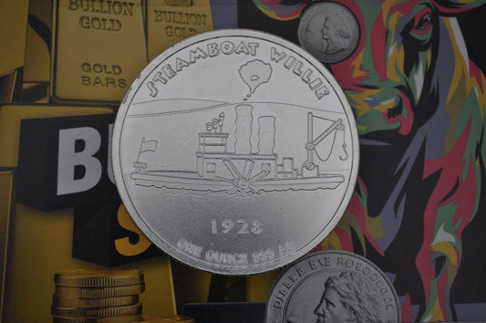 Steamboat Willie 1oz Silver Coin – .999 Fine Silver