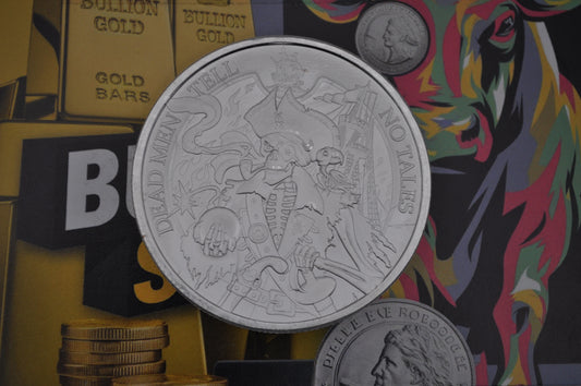 1oz Silver “Dead Men Tell No Tales” Bullion Coin – .999 Fine Silver
