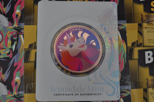 Scottsdale Crew Gemma the Unicorn | Colorized Collectible | 1oz Pure Copper