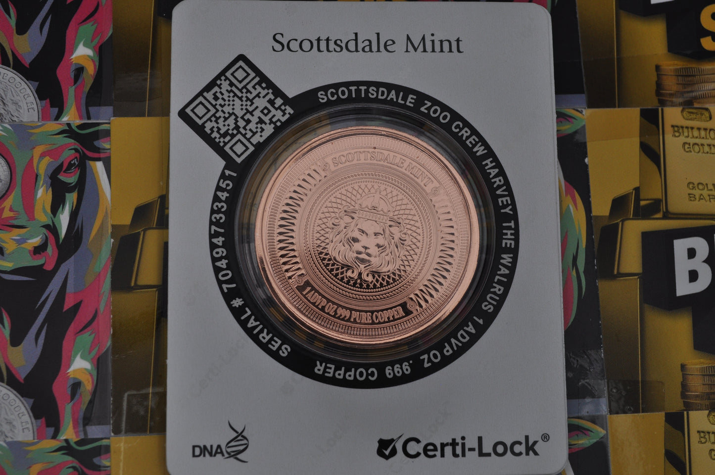 Scottsdale Crew Harvey the Walrus | Colorized Collectible | 1oz Pure Copper