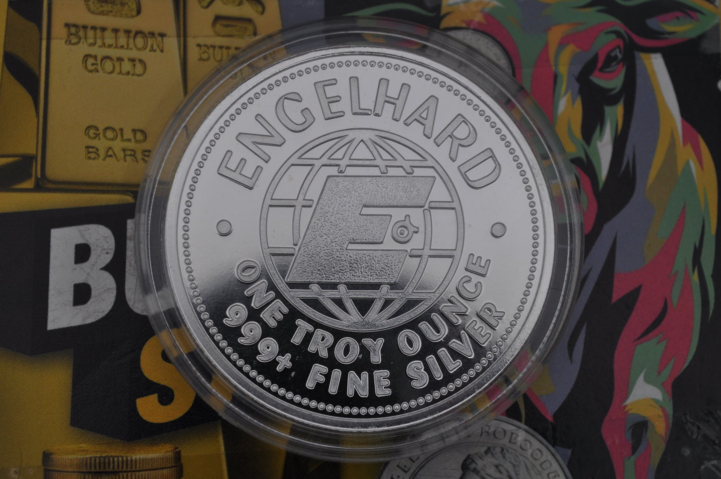 1oz American Prospector Silver Round | Engelhard | .999 Fine Silver Bullion