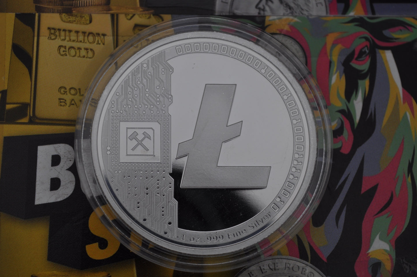 1oz Silver Round | Litecoin Design | .999 Fine Silver | Cryptocurrency Bullion Round