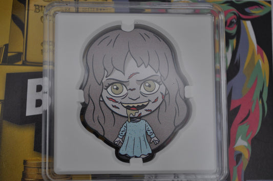 Niue 1oz The Exorcist Chibi Coin – “This is Horror” Series – .999 Fine Silver – Officially Licensed