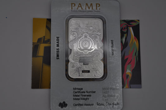 1oz PAMP Nature’s Grip Silver Bar – Limited Edition (Mintage: 3,500)