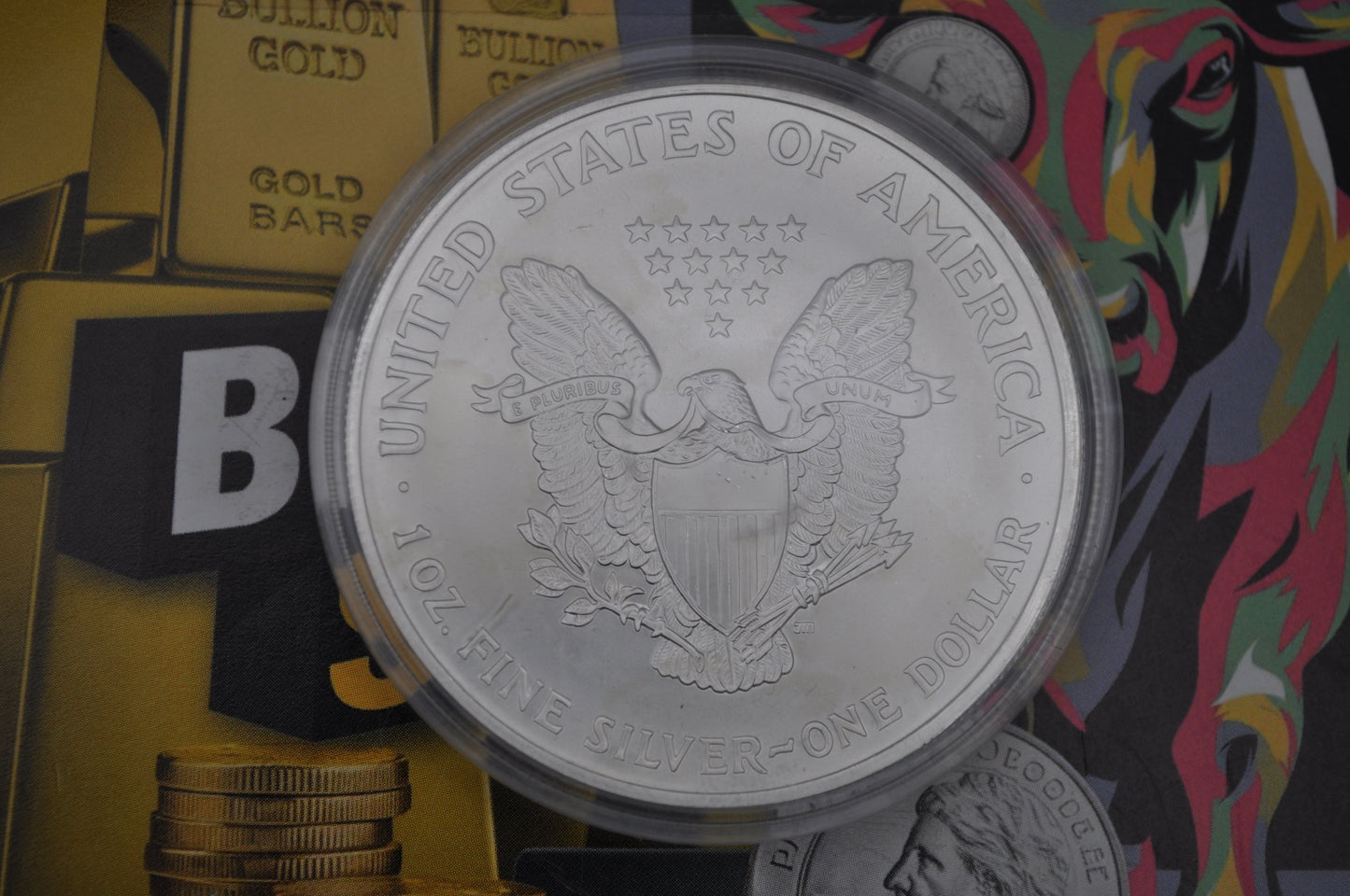 2004 1oz American Silver Eagle – Monkey Privy Mark – .999 Fine Silver
