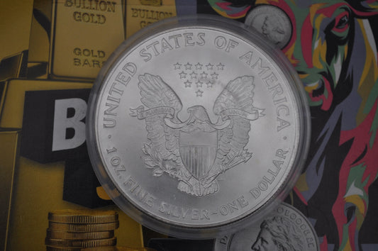 2001 1oz American Silver Eagle – Snake Privy Mark – .999 Fine Silver
