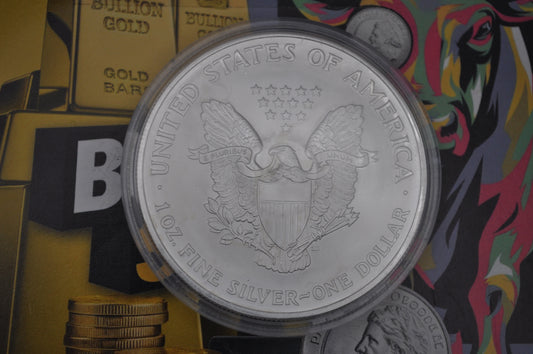 2002 1oz American Silver Eagle – Horse Privy Mark – .999 Fine Silver
