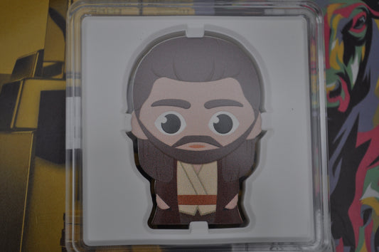 1oz Silver Star Wars™ Chibi® Coin – Qui-Gon Jinn™ (2023) | New Zealand Mint