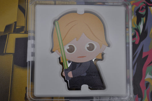 1oz Silver Star Wars™ Chibi® Coin – Luke Skywalker™ (2023) | New Zealand Mint