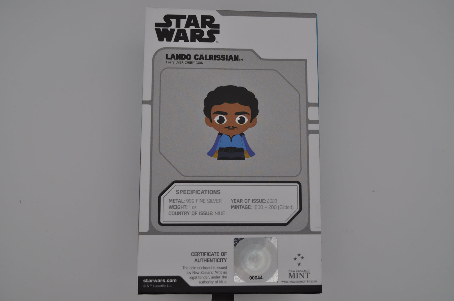 1oz Silver Star Wars™ Chibi® Coin – Lando Calrissian™ (2023) | New Zealand Mint
