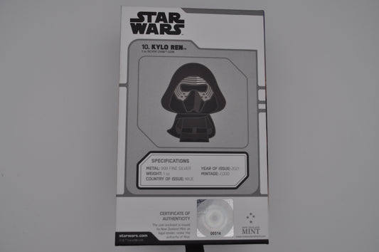 1oz Silver Star Wars™ Chibi® Coin – Kylo Ren™ #10 (2021) | New Zealand Mint