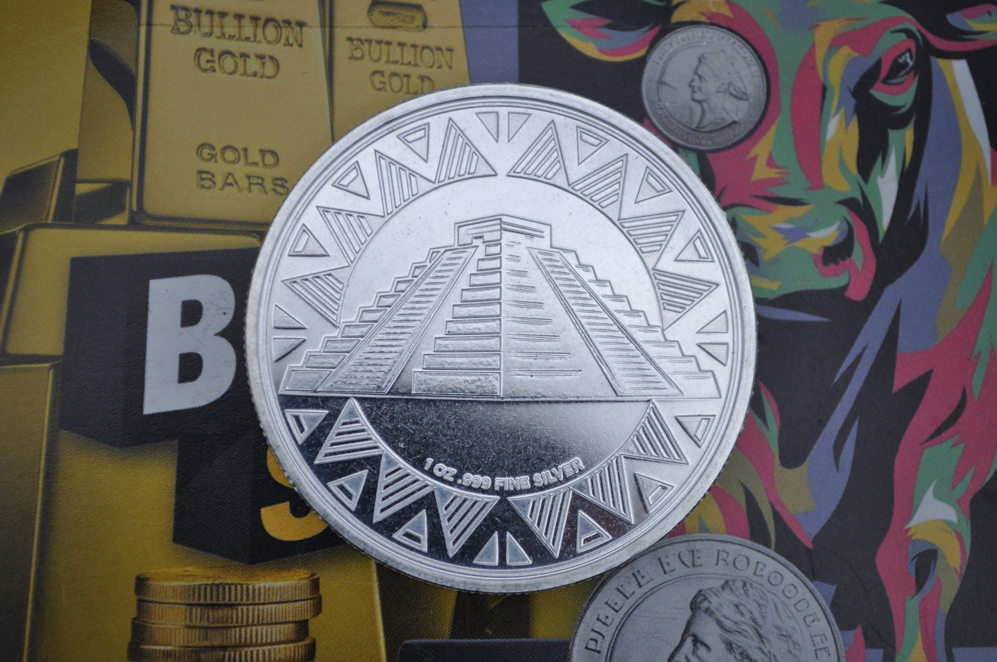 1oz Silver Round – Aztec Calendar | .999 Fine Silver
