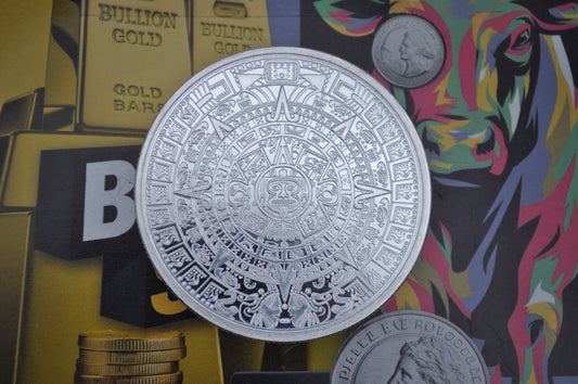 1oz Silver Round – Aztec Calendar | .999 Fine Silver