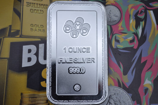 1oz Silver Bar – PAMP USA | .999 Fine Silver