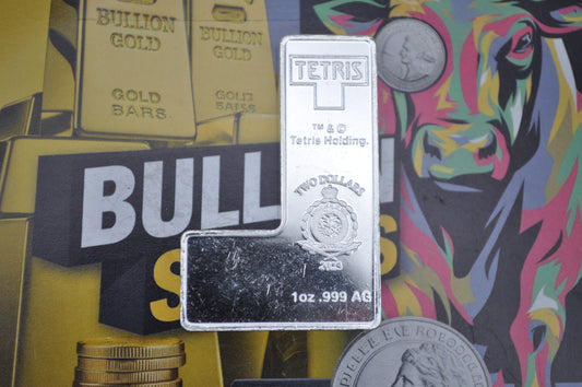2023 Tetris™ Niue 1oz Silver $2 Coin – L-Tetrimino Block | New Zealand Mint
