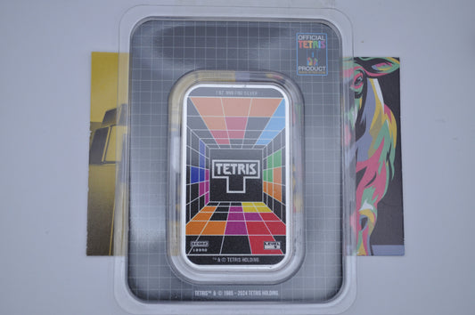 Tetris™ 1oz Silver 40th Anniversary Colorized Bar (in TEP) | .999 Fine Silver