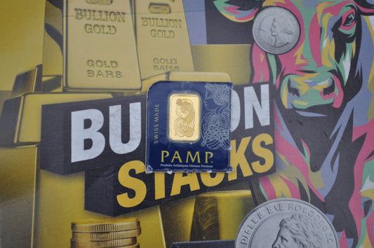 1g PAMP Suisse Gold Bar – .9999 Fine Gold | Veriscan® CombiBar™ (Single Bar)