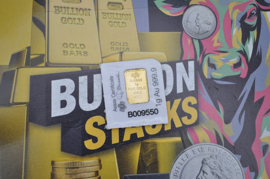 1g PAMP Suisse Gold Bar – .9999 Fine Gold | Veriscan® CombiBar™ (Single Bar)