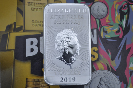 2019 1oz Silver Year of the Dragon Bar – Perth Mint | .9999 Fine Silver