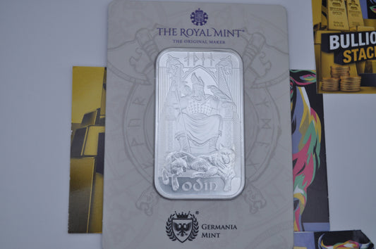 1oz Silver Bar – Odin | The Royal Mint x Germania Mint | .9999 Fine Silver (Assay Card)