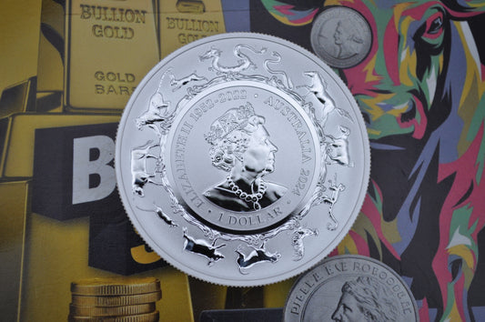 1oz Silver Coin – Year of the Dragon 2024 | Royal Australian Mint | .999 Fine Silver