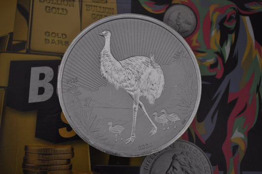2024 2oz Silver Australian Emu & Chicks Coin | Perth Mint | .9999 Fine Silver
