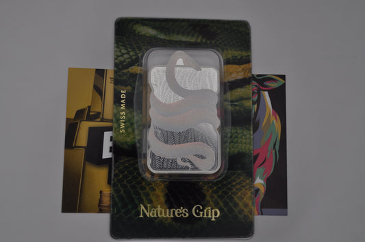 PAMP Nature’s Grip – Green Anaconda 1oz Silver Bar | .999 Fine Silver | Legal Tender