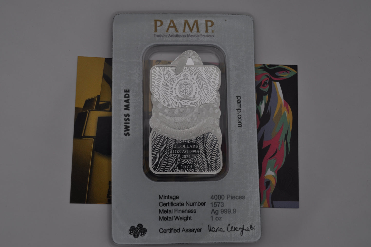 PAMP Nature’s Grip – Green Anaconda 1oz Silver Bar | .999 Fine Silver | Legal Tender