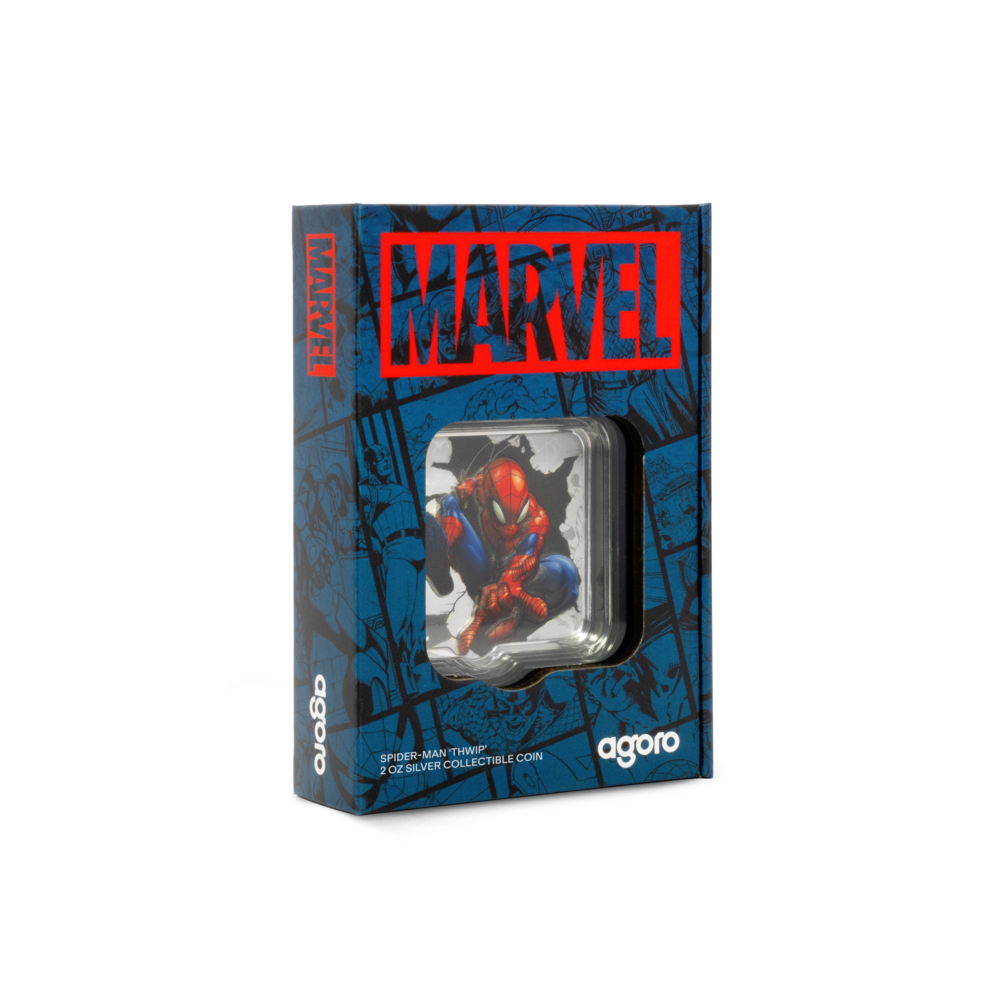 Marvel – Smash Series – Spider-Man “THWIP!” | 2oz .999 Fine Silver Collectible Coin | Limited Edition